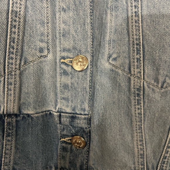 ZARA PATCHWORK DENIM DRESS SIZE M - Picture 5 of 6